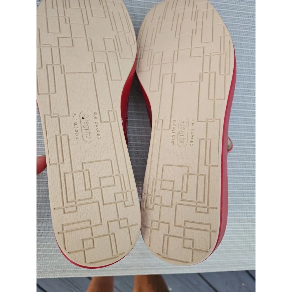 Alegria Hayes Ruby Breeze Mary Jane Leather Wedge Shoes Sz 41  US 10.5-11 NEW
